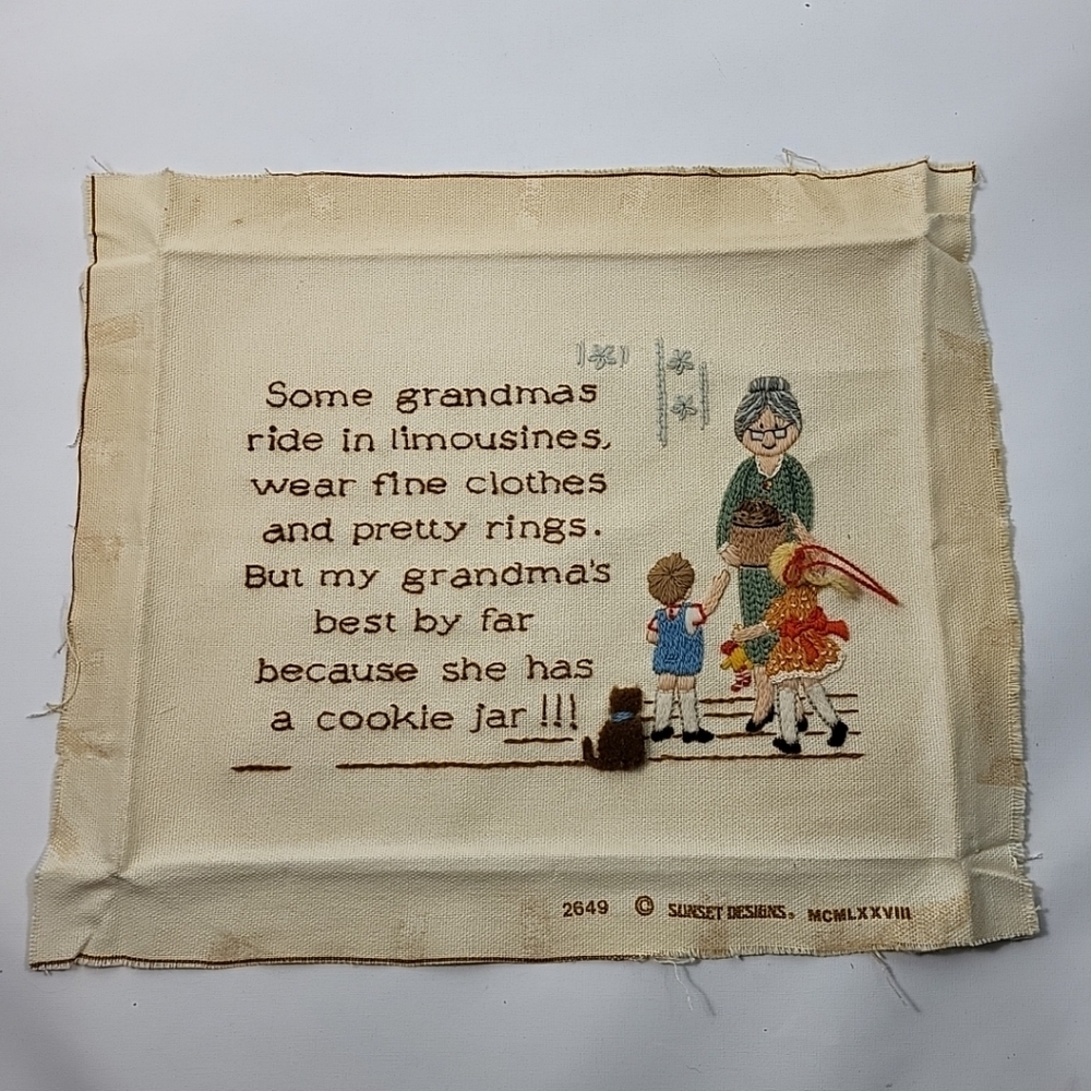Vintage Crewel Needlepoint Kit 12x15 – Sunset Designs #2649